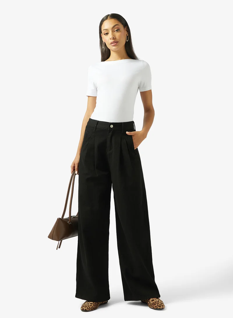 Ginger High Rise Wide Leg Jeans